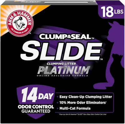 ARM & HAMMER Slide Platinum Easy Clean-Up Clumping Cat Litter box