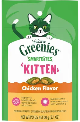 GREENIES SMARTBITES Kitten Chicken Flavor treat pouch