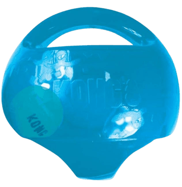 KONG Jumbler Ball with enclosed squeaker for supervised fetch and shaking games
