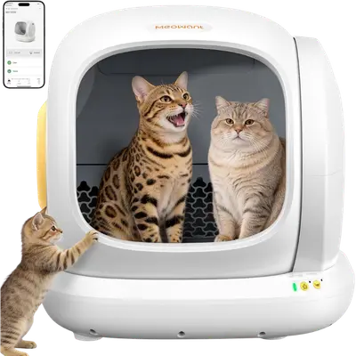 Meowant SC02 enclosed self-cleaning litter box with front entrance