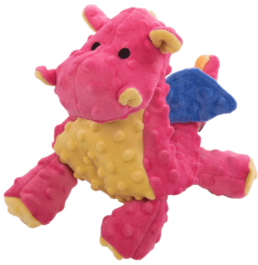 goDog Bubble Plush Dragon with reinforced Chew Guard lining and built-in squeaker
